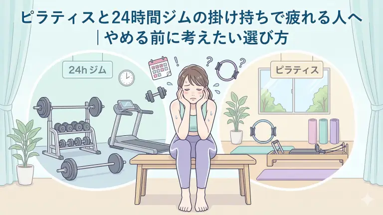 ピラティスと24時間ジムの掛け持ちで疲れる人へ｜やめる前に見直したい選び方
