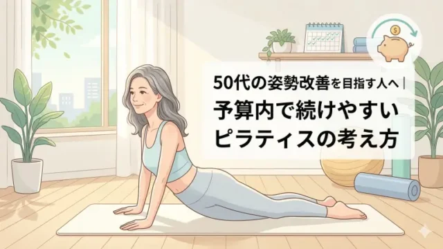 50代で姿勢改善を目指す人へ|予算内で続けやすいピラティスの選び方