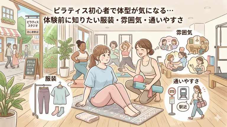 ピラティス初心者で体型が気になる人へ｜体験前に知りたい服装・雰囲気・通いやすさ