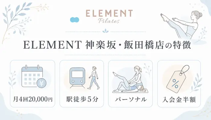 ELEMENT 神楽坂・飯田橋店の特徴