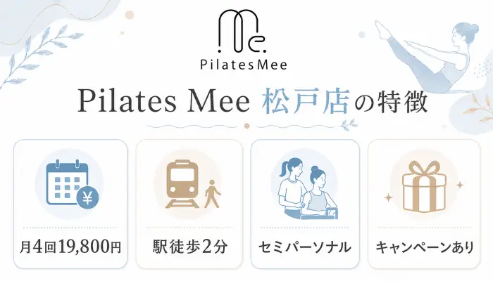 Pilates Mee 松戸店の特徴